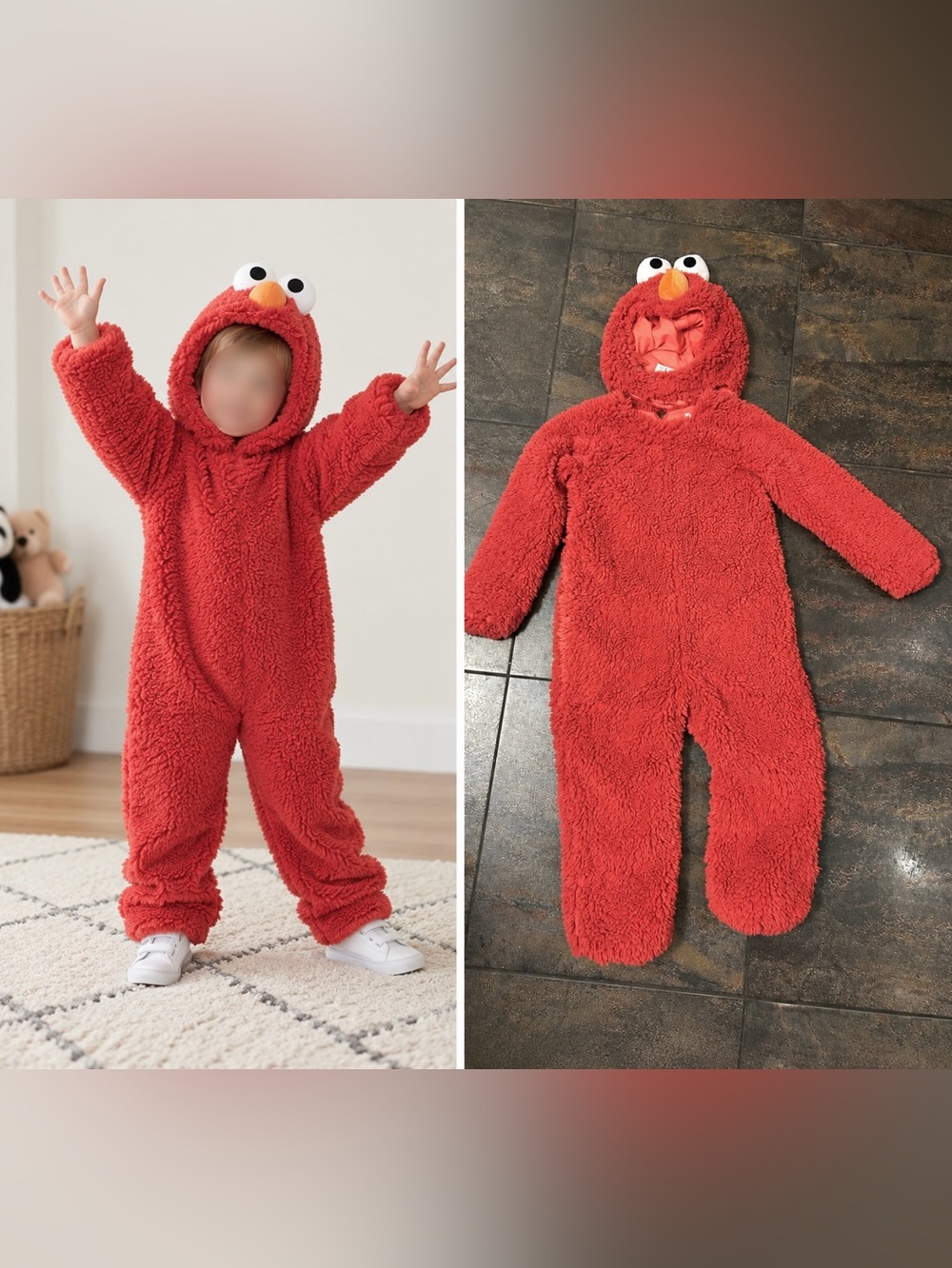 Pottery Barn Kids Sesame Street Elmo Costume Toddler 4-6 Halloween Red